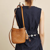 tan Woven Leather Shoulder Bag Woven Leather Hobo Bag Leather Woven Hobo Bag Womens 