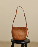 tan Woven Leather Shoulder Bag Woven Leather Hobo Bag Leather Woven Hobo Bag Womens 