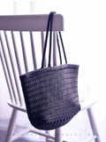 Genuine Leather Woven Tote Bag Woven Tote Bag Leather Womens 