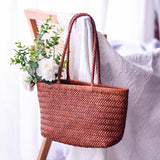 Leather brown woven purse brown tote purse brown leather tote purse ladies