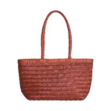 brown Leather Woven Tote Bag Woven Tote Bag Leather Womens 