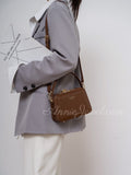 Black Structured Leather Handbag Top Handle Leather Rectangular Crossbody Bag Womens