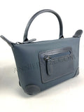 Lightweight Nylon Leather Trim Mini Handbag Small Nylon Purse With Front Zip Pocket Womens