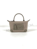 Lightweight Nylon Leather Trim Mini Handbag Small Nylon Purse With Front Zip Pocket Womens