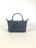 Lightweight Nylon Leather Trim Mini Handbag Small Nylon Purse With Front Zip Pocket Womens