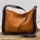 brown Leather Hobo Bag Medium Hobo Bag With Zipper Womens 