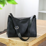 black leather hobo purse