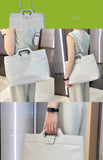 Vegan Laptop Bag Vegan Laptop Tote grey  Leather Laptop Bag Women's Leather Tote Bag Laptop 