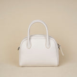 white Mini Dome Satchel handle bag