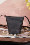 Mini Genuine Leather Bucket Bag Crossbody Purse With Zipper Womens 