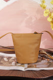 Mini Genuine Leather Bucket Bag Crossbody Purse With Zipper Womens 