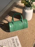 Small Leather Barrel Purse Crossbody green Leather Barrel Bag - Annie Jewel