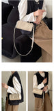 Small Leather Barrel Purse Crossbody Black Leather Barrel Bag - Annie Jewel