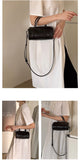 Small Leather Barrel Purse Crossbody Black Leather Barrel Bag - Annie Jewel