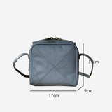 small Leather Cube crossbody Bag For Women 