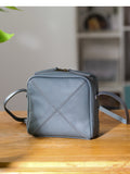 Small Leather Cube bag Purse Square Bag For Women 