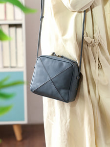 Mini Leather Cube Crossbody Purse For Women 