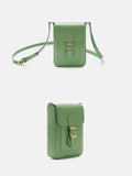 Women's Phone Case Leather green Mini Satchel Crossbody Bag 