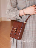 Women's Phone Case Leather Mini Satchel Crossbody Bag 