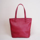 red Mini Tote Leather Bag Small Leather Tote Bag Womens 