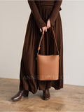 Genuine Leather Shoulder Bag Everyday Leather Shoulder Bag With Wide Strap Womens