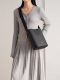 Genuine Leather Shoulder Bag Everyday Leather Shoulder Bag With Wide Strap Womens