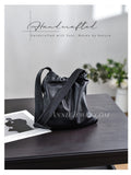 Minimalist Leather Hobo Bag Women's Leather Hobo Bags black Leather Shoulder Bag