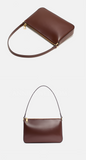 Slim Leather Shoulder Bag Leather Top Zip Shoulder Bag  Leather Underarm Bag Purse
