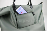side of Minimalist Nylon Tote Bag With Side Pocket Umbrella Holder Tote Bag Womens DR