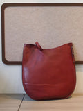 Women's Leather Hobo Bags Minimalist Slim leather Hobo Bag Burgundy Genuine Leather Hobo Crossbody