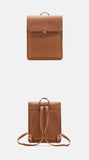 Minimalist pebbled Leather Backpack Commuter Backpack Bag Flap top Leather Laptop Backpack Bag