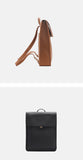 Minimalist pebbled Leather Backpack Commuter Backpack Bag Flap top Leather Laptop Backpack Bag