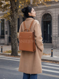 Full Grain Leather Backpack Leather Laptop Backpack Women's Leather Backpack