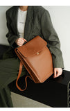 Minimalist pebbled Leather Backpack Commuter Backpack Bag Flap top Leather Laptop Backpack Bag