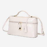 White Leather Vanity Bag