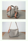 Minimalist Nylon Crossbody Bag Nylon Leather Shoulder Bag Nylon Cowhide Shoulder Bag DR