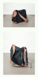 Nylon Leather Trim Bag Soft Nylon Hobo Bag Nylon Slouchy Shoulder Bag DR
