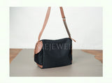 Minimalist Nylon Crossbody Bag Nylon Leather Shoulder Bag Nylon Cowhide Shoulder Bag DR