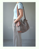 Minimalist Nylon Crossbody Bag Nylon Leather Shoulder Bag Nylon Cowhide Shoulder Bag DR