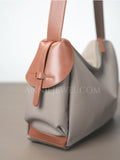 side of Nylon Leather Shoulder Bag Nylon Cowhide Shoulder Bag DR