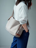 Minimalist Nylon Crossbody Bag Nylon Leather Shoulder Bag Nylon Cowhide Shoulder Bag DR