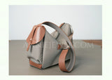 Minimalist Nylon Crossbody Bag Nylon Leather Shoulder Bag Nylon Cowhide Shoulder Bag DR