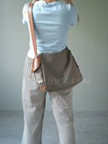 Minimalist Nylon Crossbody Bag Nylon Leather Shoulder Bag Nylon Cowhide Shoulder Bag DR