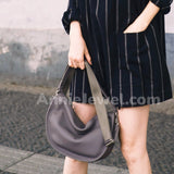 Minimalist Nylon Crescent Shoulder Bag Women's Nylon Crescent Bag DR