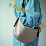 Minimalist Crescent Shoulder Bag Women's Nylon Crescent Bag DR