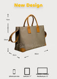 Nylon Work Tote Bag Women Leather Handle Large Capacity Nylon Laptop Tote Bag - Annie Jewel