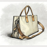 Nylon Work Tote Bag Women Leather Handle Large Capacity Nylon Laptop Tote Bag - Annie Jewel
