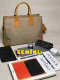 Nylon Work Tote Bag Women Leather Handle Large Capacity Nylon Laptop Tote Bag - Annie Jewel