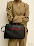 Nylon Work Tote Bag Women Leather Handle Large Capacity Nylon Laptop Tote Bag - Annie Jewel