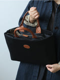 Nylon Black Tote Bag Black Nylon Laptop Tote Bag Nylon Work Tote Womens